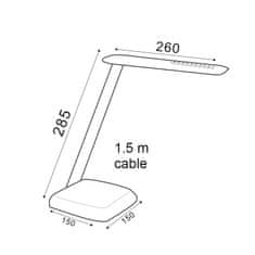 ACA Lightning  LED stmívatelná stolní lampička FUTUR 5W/230V/3000K-4000K-6000K/320Lm/120°/IP20, bílá