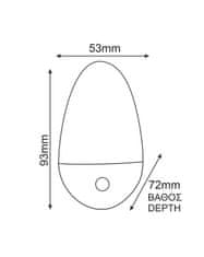 ACA Lightning  LED dětská noční lampička do zásuvky s vypínačem 1W/230V/4000K, bílá