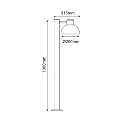 ACA Lightning  Zahradní sloupkové svítidlo BERO max. 10W/E27/230V/IP44, černé