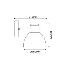 ACA Lightning  Venkovní nástěnné svítidlo BERO max. 10W/E27/230V/IP44, hnědé