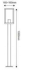 ACA Lightning  Venkovní sloupkové svítidlo CELIA max. 60W/E27/230V/IP44, bílá barva