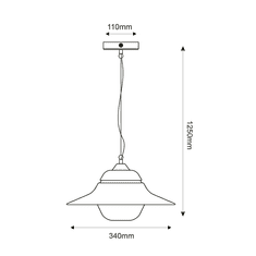 ACA Lightning  Venkovní závěsné svítidlo JULIE max. 60W/E27/230V/IP44, bílé