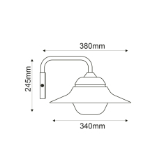 ACA Lightning  Venkovní nástěnné svítidlo JULIE max. 60W/E27/230V/IP44, šedé