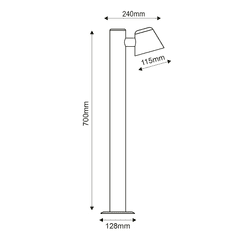 ACA Lightning  Zahradní sloupkové svítidlo VIDA max. 35W/GU10/230V/IP44, bílé