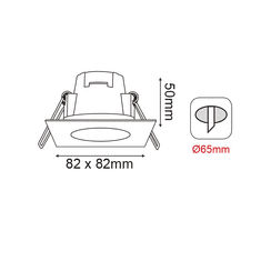 ACA Lightning  SMD LED bodovka VERA 5W/230V/3000K/400Lm/IP65/120°, matný nikl, VERA530SNM