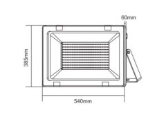 ACA Lightning  LED venkovní reflektor Q 400W/230V/3000K/32150Lm/110°/IP66, černý