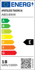 Diolamp  SMD LED žárovka matná A80 18W/230V/E27/3000K/2150Lm/230°