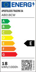 Diolamp  SMD LED žárovka matná A80 18W/230V/E27/6000K/2350Lm/230°