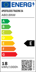 Diolamp  SMD LED žárovka matná A80 18W/230V/E27/4000K/2270Lm/230°