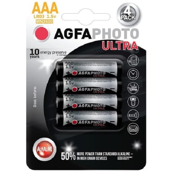 HJ  Ultra alkalická baterie 1,5V LR03/AAA, 4ks blistr