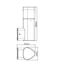 ACA Lightning  Zahradní nástěnné LED svítidlo EDEN 7W/230V/3000K/410Lm/340°/IP54, tmavě šedé