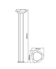 ACA Lightning  Zahradní LED svítidlo BERKA 7W/230V/3000K/520Lm/330°/IP54/500mm, tmavě šedé