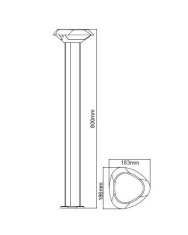 ACA Lightning  Zahradní LED svítidlo BERKA 7W/230V/3000K/520Lm/330°/IP54/800mm, tmavě šedé