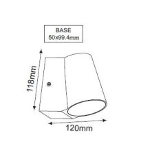 ACA Lightning  Zahradní nástěnné LED svítidlo SIMORE 6W/230V/3000K/400Lm/100°/IP54, tmavě šedé