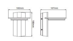 ACA Lightning  Zahradní nástěnné LED svítidlo VALLE 13W/230V/3000K/780Lm/140°/IP54, tmavě šedé