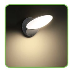 ACA Lightning  Zahradní nástěnné LED svítidlo ACRI 14W/230V/3000K/630Lm/110°/IP54, tmavě šedé