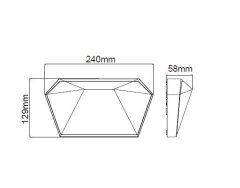 ACA Lightning  Zahradní nástěnné LED svítidlo LIZIO 10W/230V/3000K/400Lm/120°/IP65, tmavě šedé