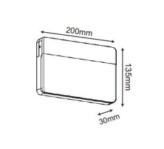 ACA Lightning  Zahradní nástěnné LED svítidlo YUTA 13W/230V/3000K/600Lm/120°/IP65, tmavě šedé