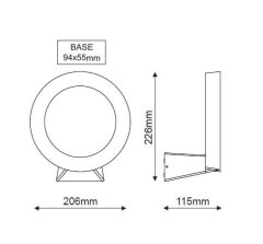 ACA Lightning  Zahradní nástěnné LED svítidlo RING 8W/230V/3000K/220Lm/110°/IP54, tmavě šedé