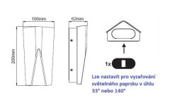 ACA Lightning  Zahradní nástěnné LED svítidlo NOZA 11W/230V/3000K/370Lm/140°/IP65, tmavě šedé