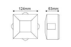 ACA Lightning  Zahradní nástěnné LED svítidlo MENFI 5W/230V/3000K/170Lm/4 x 16°/IP54, tmavě šedé