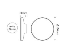 ACA Lightning  Zahradní nástěnné LED svítidlo POLLA 8W/230V/3000K/450Lm/110°/IP54, kruhové tmavě šedé