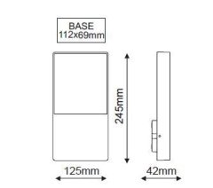 ACA Lightning  Zahradní nástěnné LED svítidlo AGIRA 4W/230V/3000K/240Lm/200°/IP54, tmavě šedé