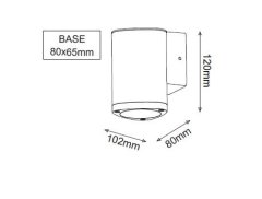 ACA Lightning  Zahradní nástěnné LED svítidlo ALBI 3W/230V/3000K/150Lm/50°/IP54, tmavě šedé