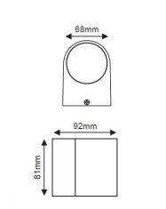 ACA Lightning  Zahradní nástěnné LED svítidlo DASA 4W/230V/3000K/230Lm/40°/IP54, tmavě šedé