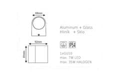 ACA Lightning  Zahradní nástěnné svítidlo DASA max. 35W/GU10/230V/IP54, bílá barva