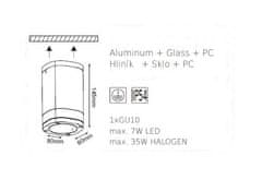 ACA Lightning  Zahradní stropní svítidlo ELPIS max. 35W/GU10/230V/IP54, tmavě šedé