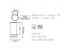 ACA Lightning  Zahradní nástěnné svítidlo MELITTA max. 35W/GU10/230V/IP54, tmavě šedé