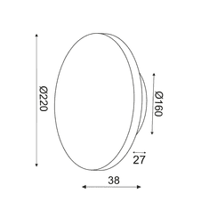 ACA  LED nástěnné dekorativní svítidlo ECLIPSE 10W/230V/3000K/800Lm/80°/IP20, kruhové, Terrazzo