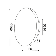 ACA  LED nástěnné dekorativní svítidlo ECLIPSE 24W/230V/3000K/1920Lm/80°/IP20, kruhové,Terrazzo