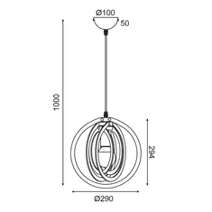 ACA  Závěsné stropní svítidlo TRITON 40W/E27/230V/IP20, světle hnědé, ZM391P29WLL