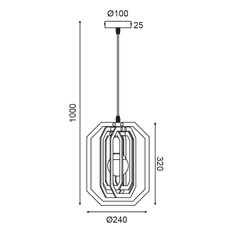 ACA  Závěsné stropní svítidlo TRITON 40W/E27/230V/IP20, světle hnědé, ZM391P24WLL