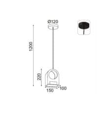 ACA  LED závěsné svítidlo YOKO 10W/230V/3000K/800Lm/IP20, světlé dřevo