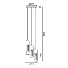 ACA  Závěsné stropní svítidlo LAB max. 3x60W/E27/230V/IP20, bílé