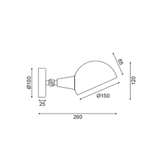 ACA  Nástěnné svítidlo CLOTHO max. 60W/E14/230V/IP20, černé