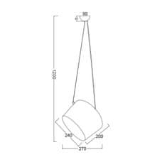 ACA  Závěsné stropní svítidlo NOVA max. 60W/E27/230V/IP20, cihlově červené