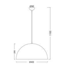 ACA  Závěsné stropní svítidlo MELINA max. 60W/E27/230V/IP20, krémové bílé