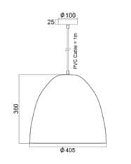 ACA  Závěsné stropní svítidlo OTHELLO max. 60W/E27/230V/IP20, černé