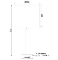 ACA  Stolní lampa LUXOR max. 60W/E27/230V/IP20