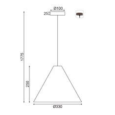 ACA  Závěsné svítidlo NAIROBI max. 60W/E27/230V/IP20, tmavé dřevo