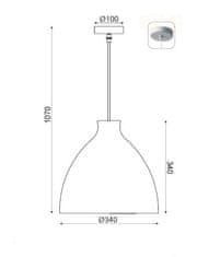 ACA  Závěsné svítidlo OIA max. 40W/E27/230V/IP20, světlé dřevo, ML10130