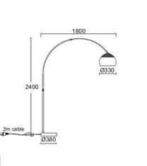 ACA  Stojací lampa MATILDA, černá barva