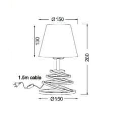 ACA  Stolní lampa LAGOS max. 60W/E27/230V/IP20, černá