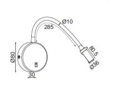 ACA Lightning  LED nástěnná lampička s vypínačem PIPER 3W/230V/3200K/210Lm/50°/IP20, bílá