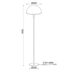 ACA  Stojací lampa MANHATTAN max. 40W/E27/230V/IP20, bílý mramor