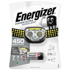 Energizer LED čelová svítilna VISION ULTRA 450Lm, nabíjecí, 3xAAA